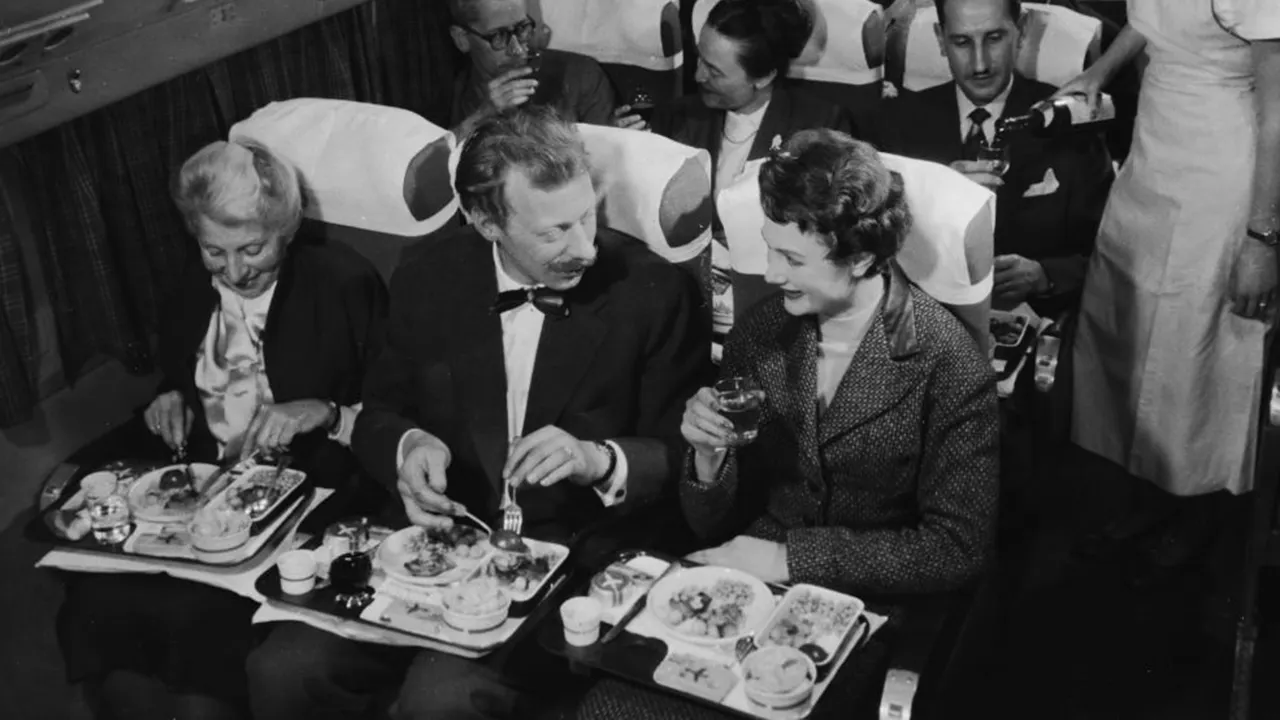 The Golden Era of Air Travel: Steak, Cocktails, and Elegance for Elite Travelers