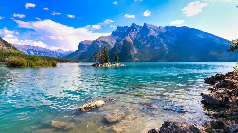Abandoned Town Beneath Canada’s Lake Minnewanka in Banff National Park