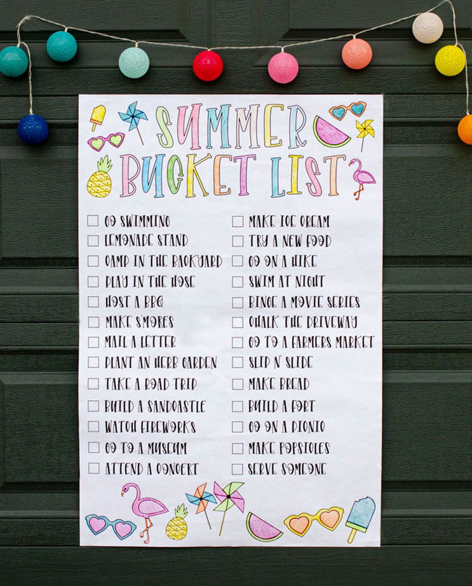 Create Your Ultimate Summer Bucket List Poster: Fun Ideas for Every Adventure