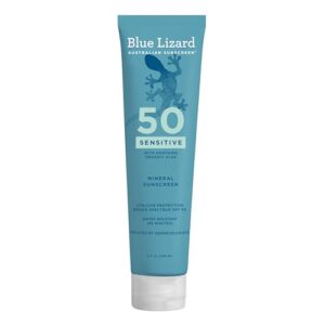 Blue Lizard Sensitive Mineral SPF 50 Sunscreen – Gentle Protection