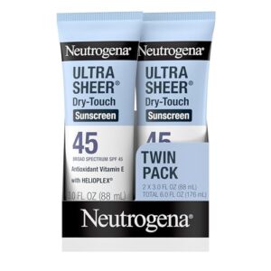 Neutrogena Ultra Sheer Sunscreen SPF 45 Review | Dry-Touch Protection