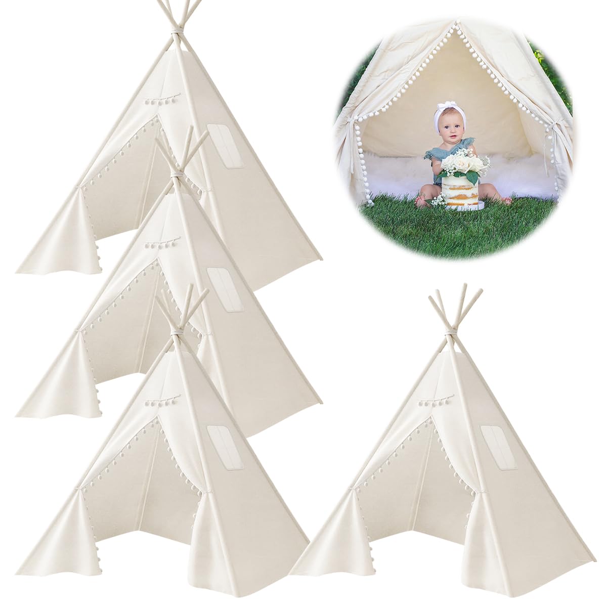 MBJZSL Teepee Tent Set: Fun for Parties & Play!