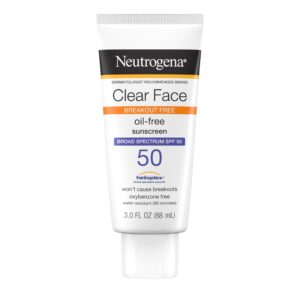 Neutrogena Clear Face Sunscreen SPF 50 | Acne-Prone Skin Solution