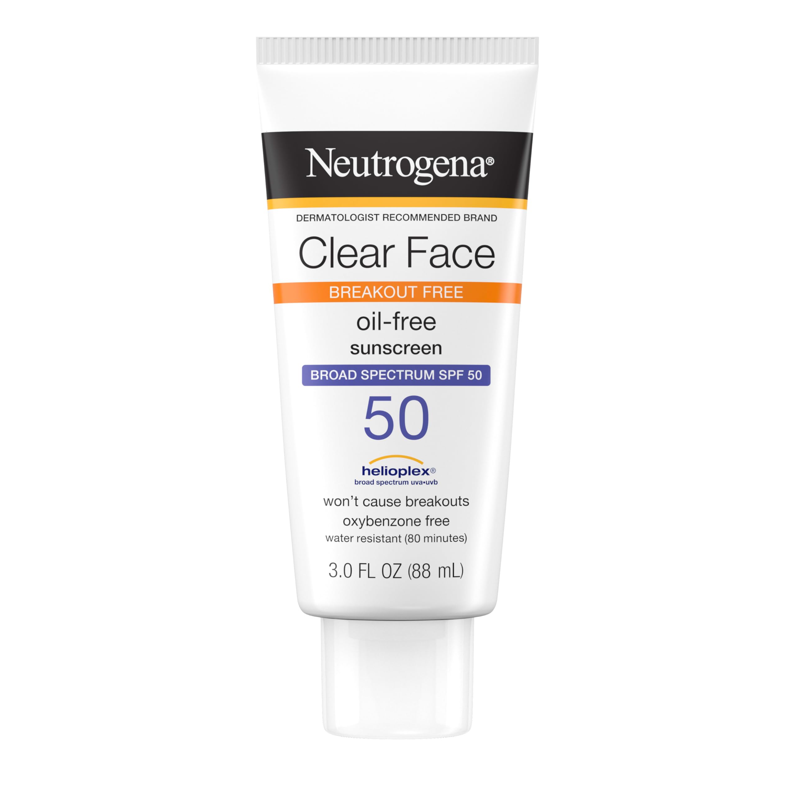 Neutrogena Clear Face Sunscreen SPF 50 | Acne-Prone Skin Solution