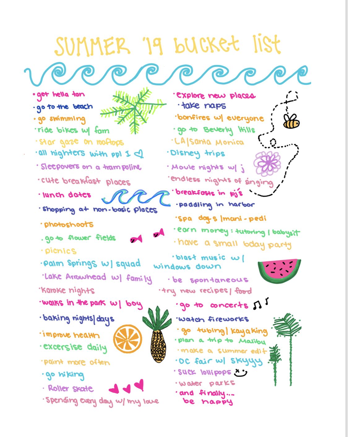 Creative Summer Bucket List Poster Ideas to Inspire Adventure