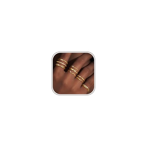Stackable Rings for Women: Dainty Adjustable Open Ring Set for Everyday Wear Stackable Rings for Women: Dainty Adjustable Open Ring Set for Everyday Wear