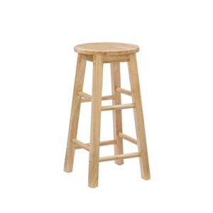 Linon Natural Barstool with Round Seat, 24-Inch Review