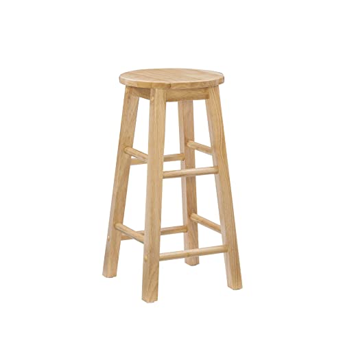 Linon Natural Barstool with Round Seat, 24-Inch Review
