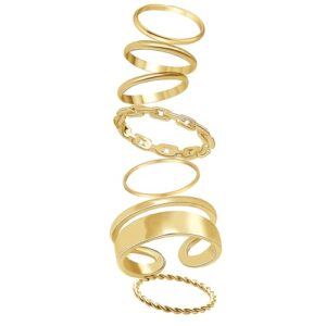 Gold Knuckle Rings Set for Women – BoHo Vintage Style | FAXHION