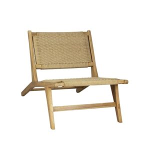 JONATHAN Y RLX1000A Parker Mid-Century Modern Woven Seagrass Wood Armless Lounge Chair Review | Coastal Chic