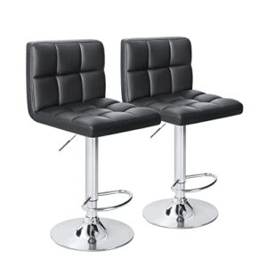 Homall Bar Stools Modern PU Leather Adjustable Swivel Barstools