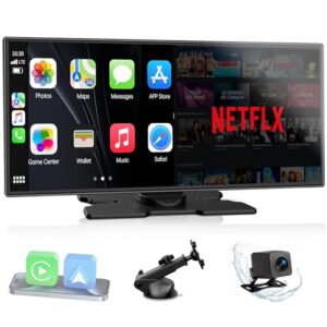 LAMTTO Upgraded 11” Wireless Carplay Screen for iOS and Android