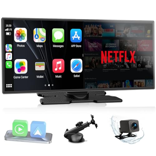 LAMTTO Upgraded 11” Wireless Carplay Screen for iOS and Android