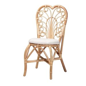 Bali & Pari Jerica Rattan Dining Chair with Openwork Decors – Modern Bohemian