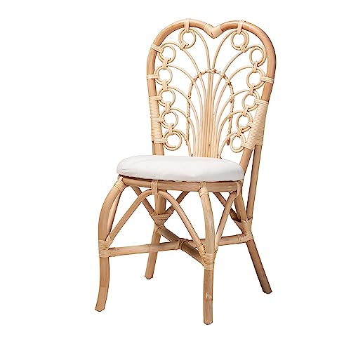 Bali & Pari Jerica Rattan Dining Chair with Openwork Decors – Modern Bohemian