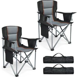 Camping Chairs 2 Pack Heavy Duty Outdoor Folding Chairs