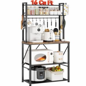 YASONIC Coffee Bar, 25.6 Inch Microwave Stand with Storage – £51.64