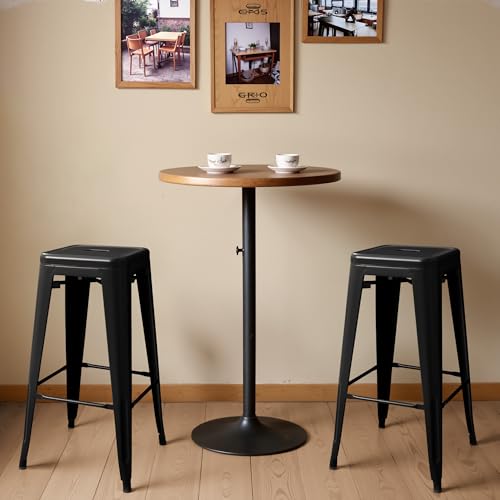 Furmax 30 Inch Metal Bar Stools Set of 4 Review & Price – Dark Black Stools for Kitchen/Dining Room/Bistro/Patio