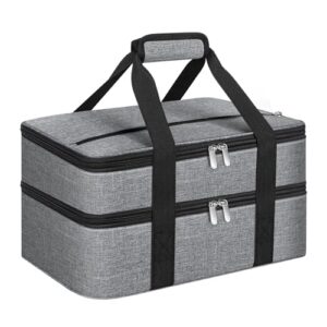 MIAOJIE Double Insulated Casserole Carrier Review: Portable and Spacious