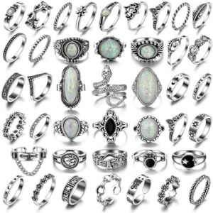 Vintage Silver Knuckle Rings Set | Affordable BoHo Chic Jewelry