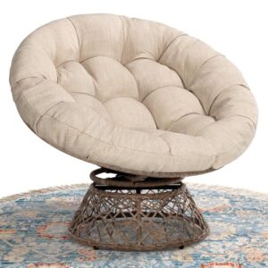 Cozy Wicker Papasan Chair – 40″ Ergonomic Design for Comfortable Seating Cozy Wicker Papasan Chair – 40″ Ergonomic Design for Comfortable Seating