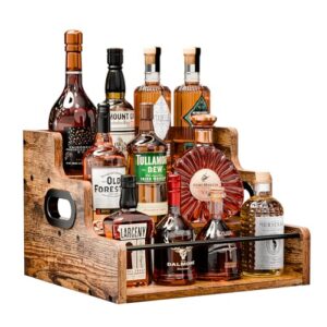 KLM Liquor Bottle Display Shelf – Home Bar Organizer