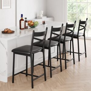 IDEALHOUSE 26 Inch Bar Stools Set of 4 – Affordable, Comfortable, and Stylish