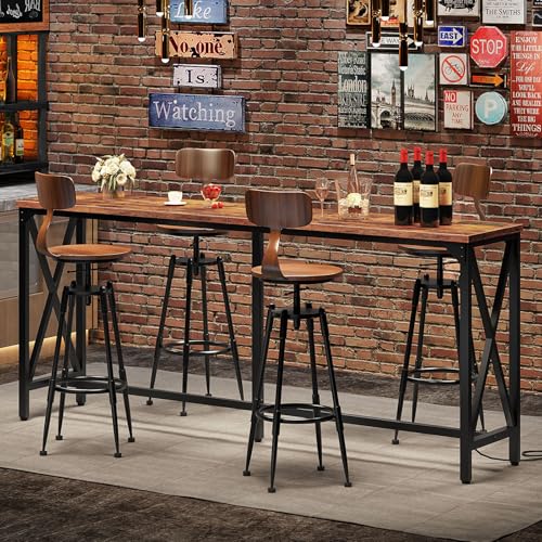 CHOZEN 70.9” Bar Table Review – Industrial Style with Power Outlet | Amazon Price: £61.97