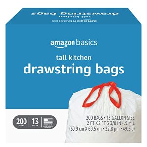 Amazon Basics Tall Kitchen Drawstring Trash Bags Review