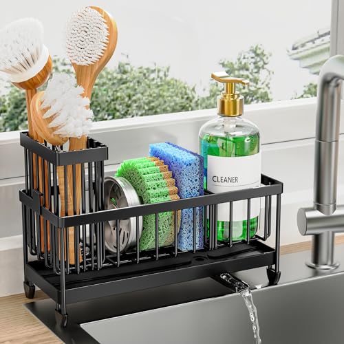 Cisily Sponge Holder: Rustproof Sink Caddy Organizer